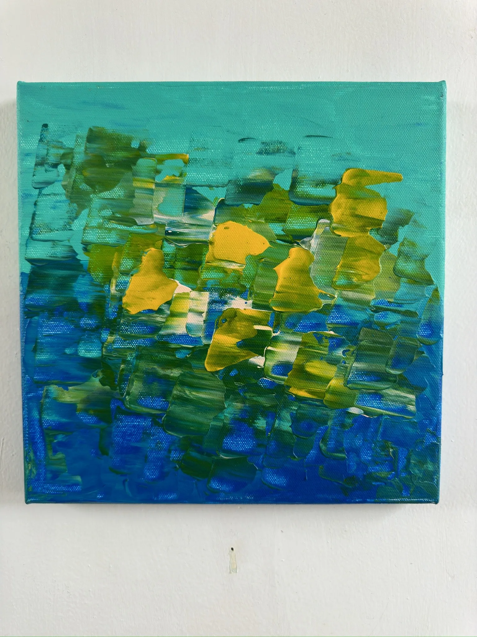 School of Fishes, 10 x 10 acrylic on canvas